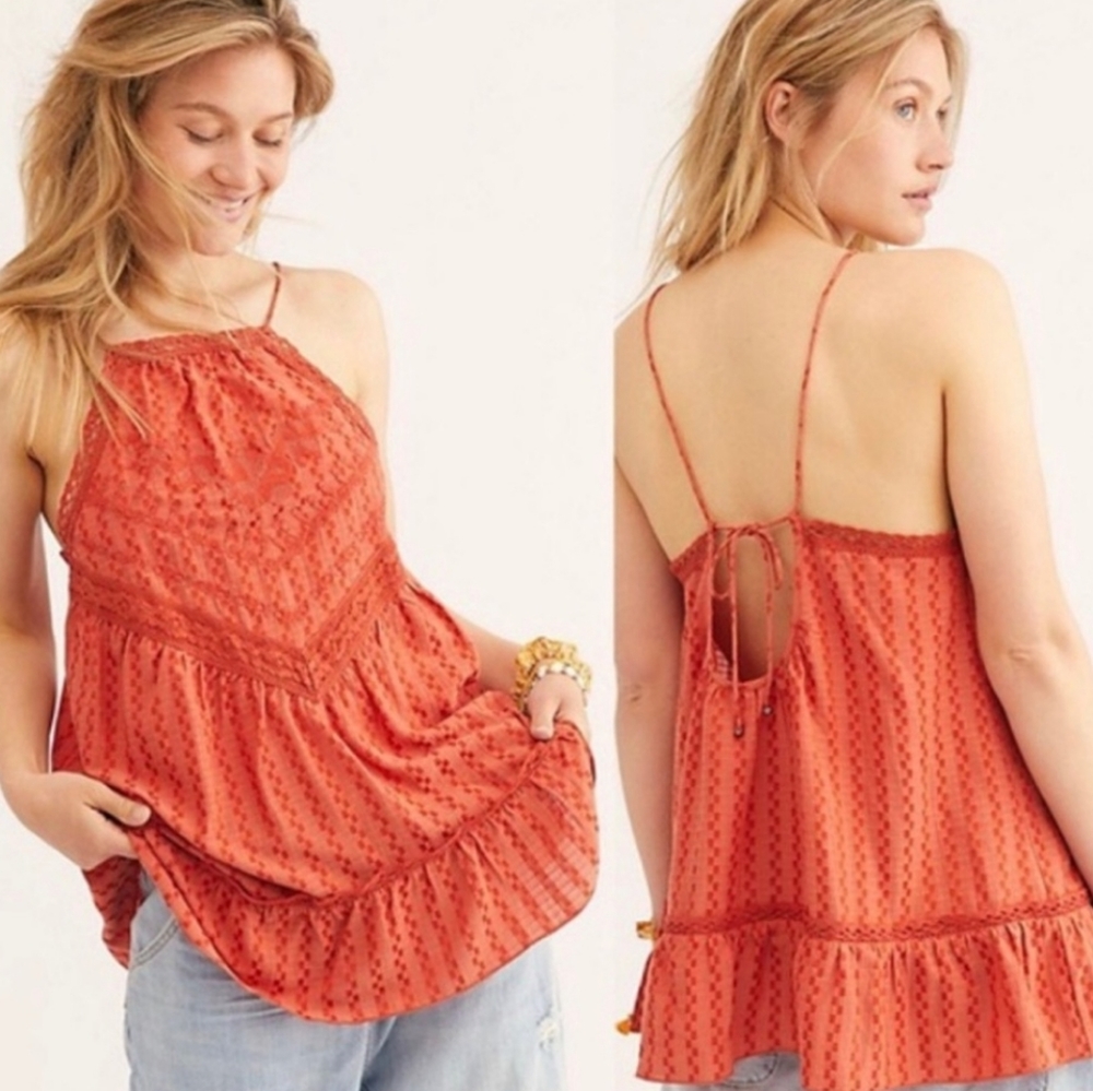 Free People Strappy Tunic Top Size Large